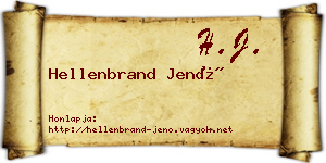Hellenbrand Jenő névjegykártya