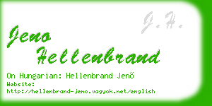 jeno hellenbrand business card